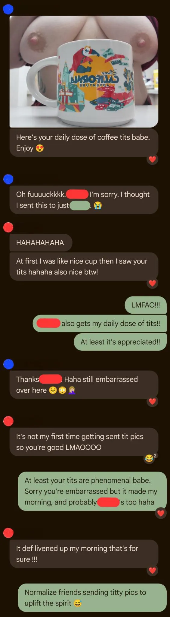 Group chat accidental text