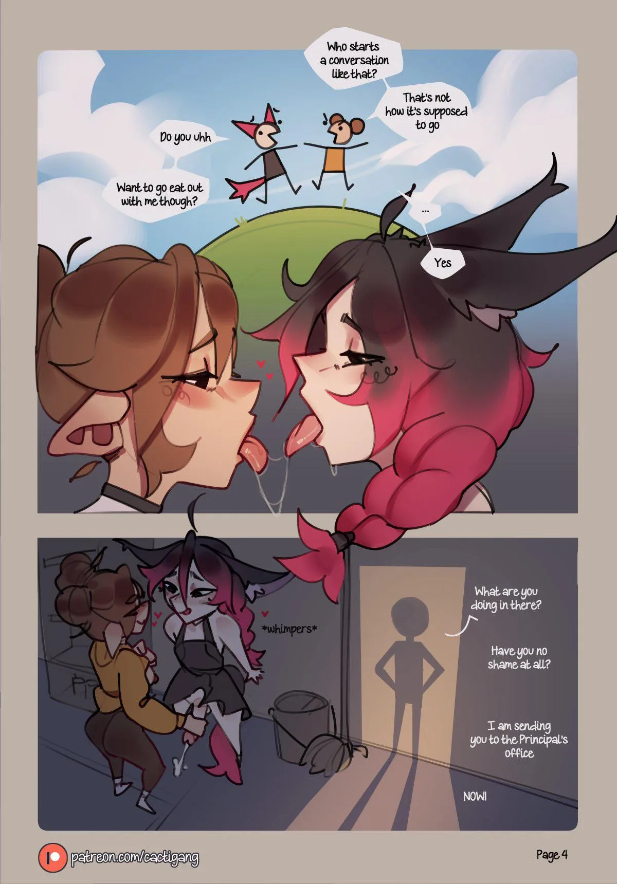 I wanna ask my crush out on a date only for her to take me into the janitors closet and drain me for my addictive puppycum 😵‍💫