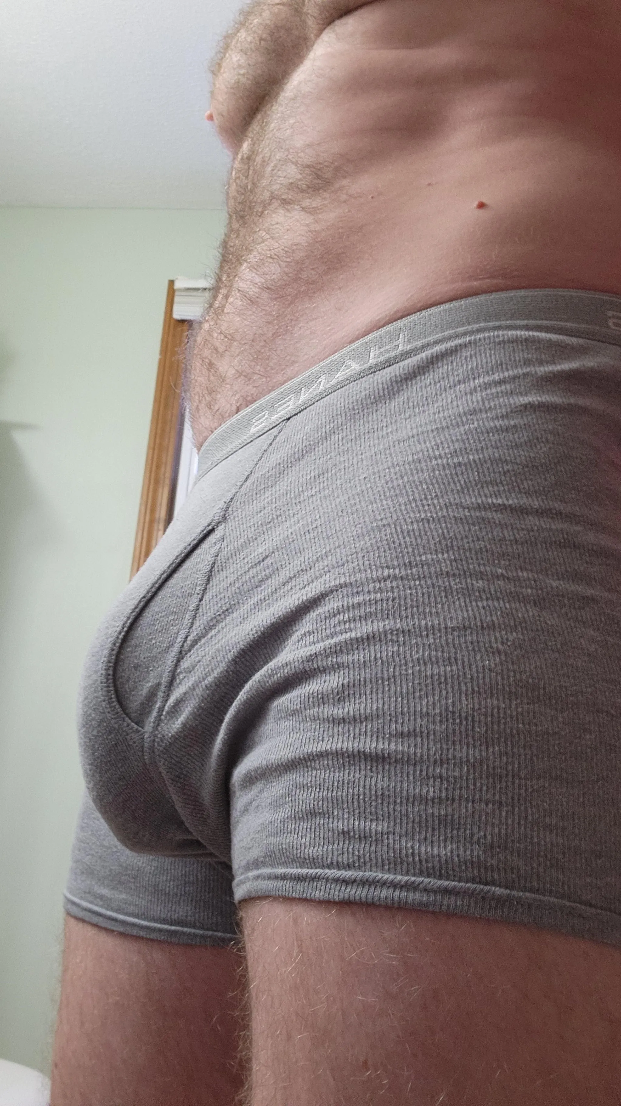 Press your nose alongside my bulge and get a good whiff