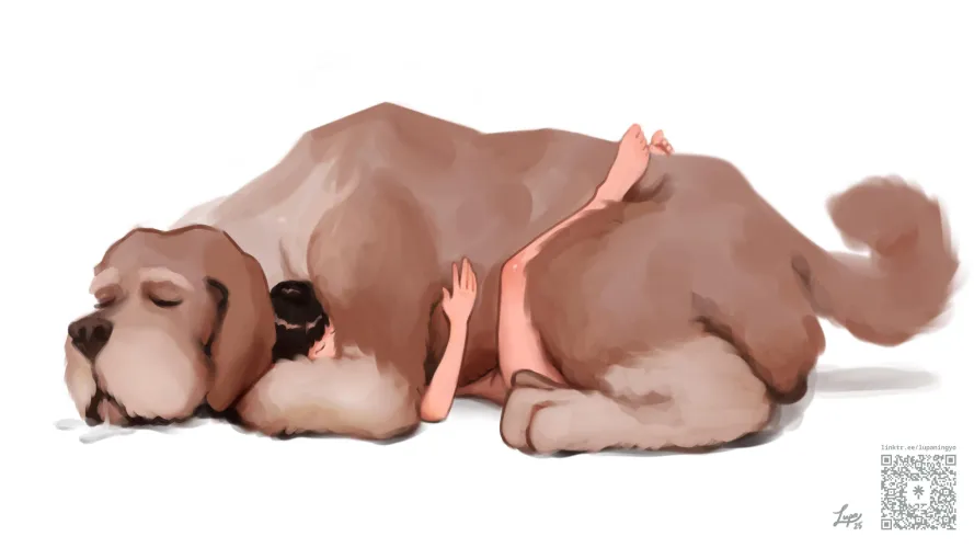 The best kind of bear hug ❤️ (lupaningyo)