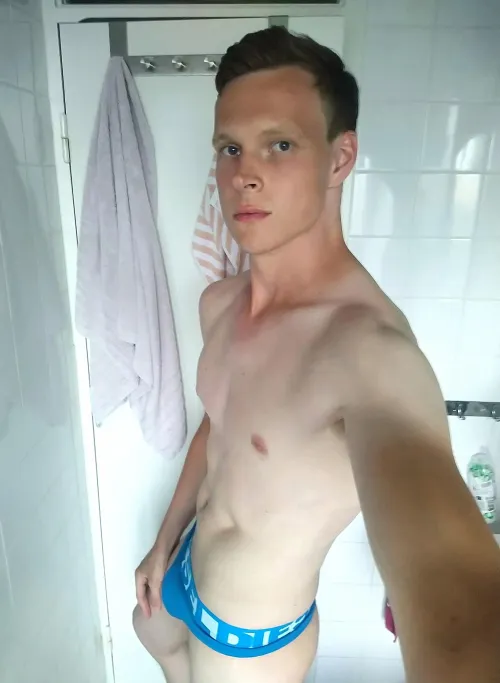 Trying out some blue undies