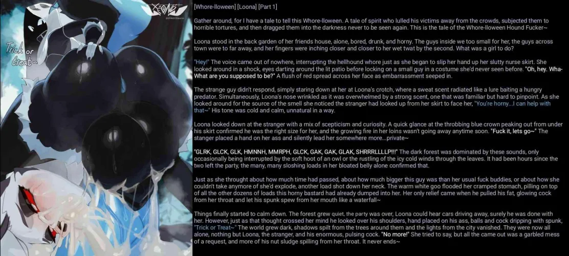 Whore-lloween [Loona][Part 1][FxM][Dub-con][Face Fuck][Rape](Artist: Xeono)