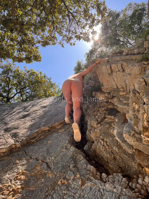 found some great rocks to climb naked