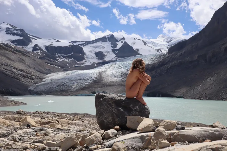 Just a girl and a glacier