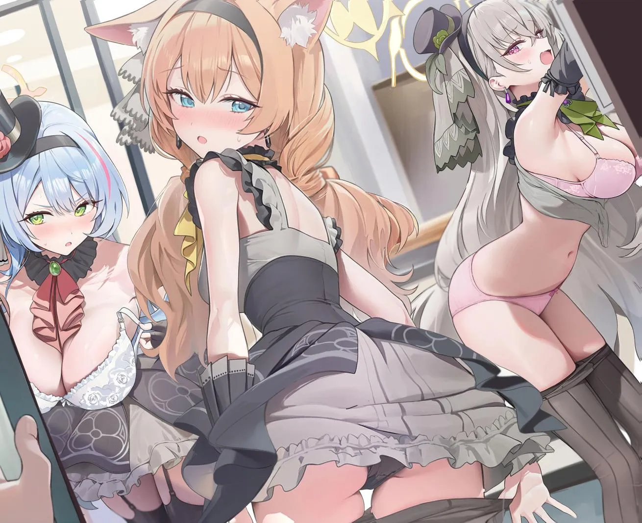 Walking in on them changing [Blue Archive]