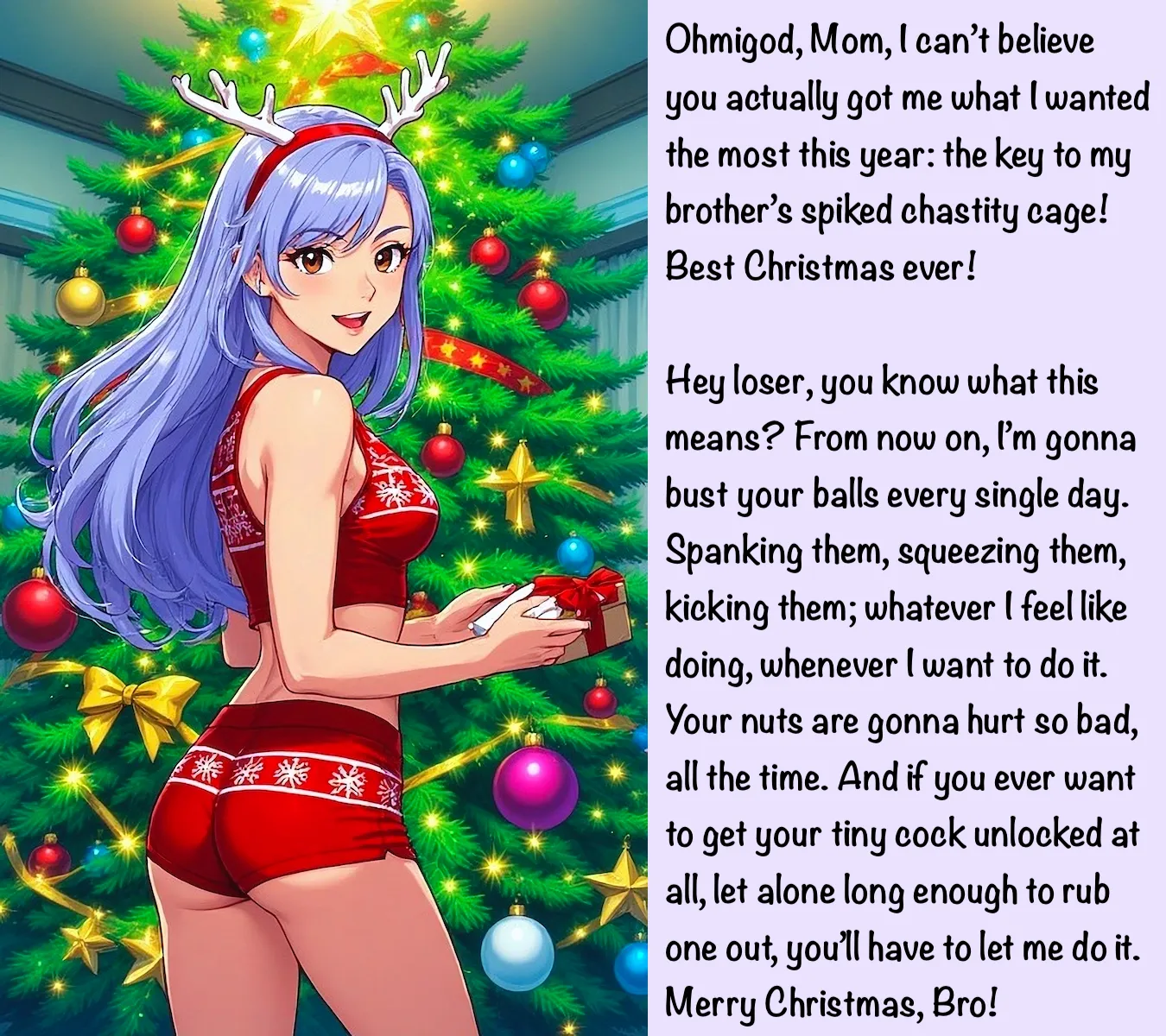 She got the gift she wanted most [Xmas][AI Image] (punishment81 on ImageFap)