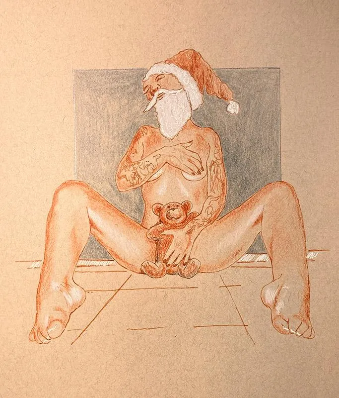 Where the little teddy bear wants to sit over Christmas