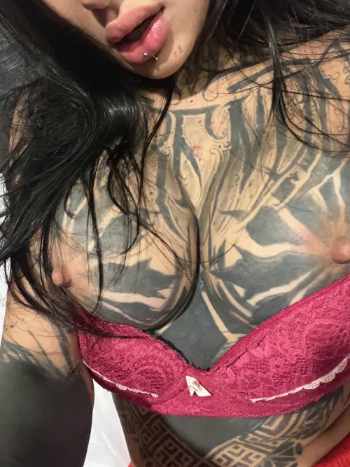 The best snack come from goth tattooed nipples