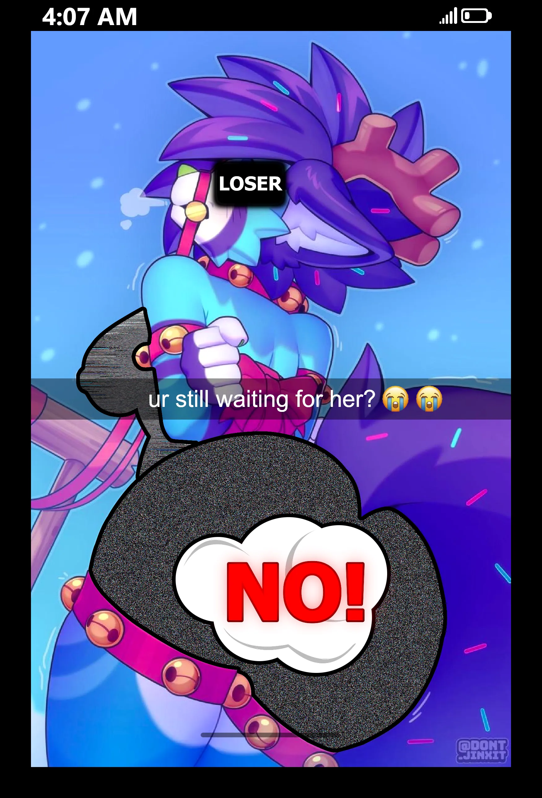 Still waiting for her?