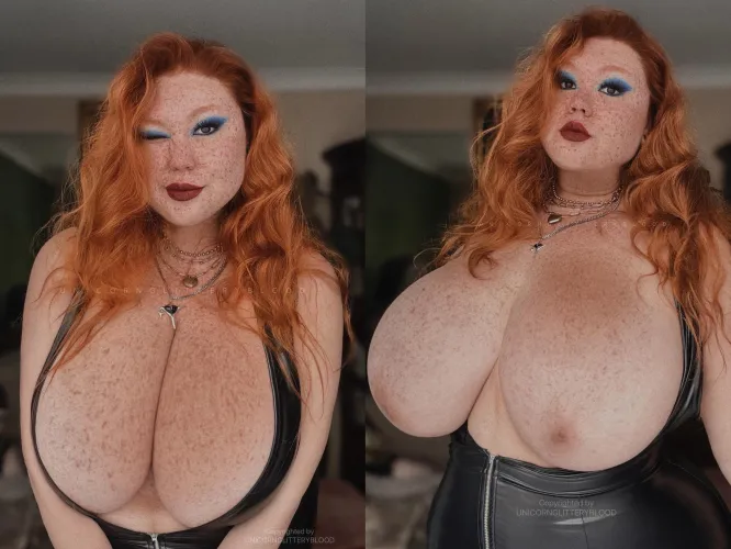 [OC] my tits burst out of this latex dress