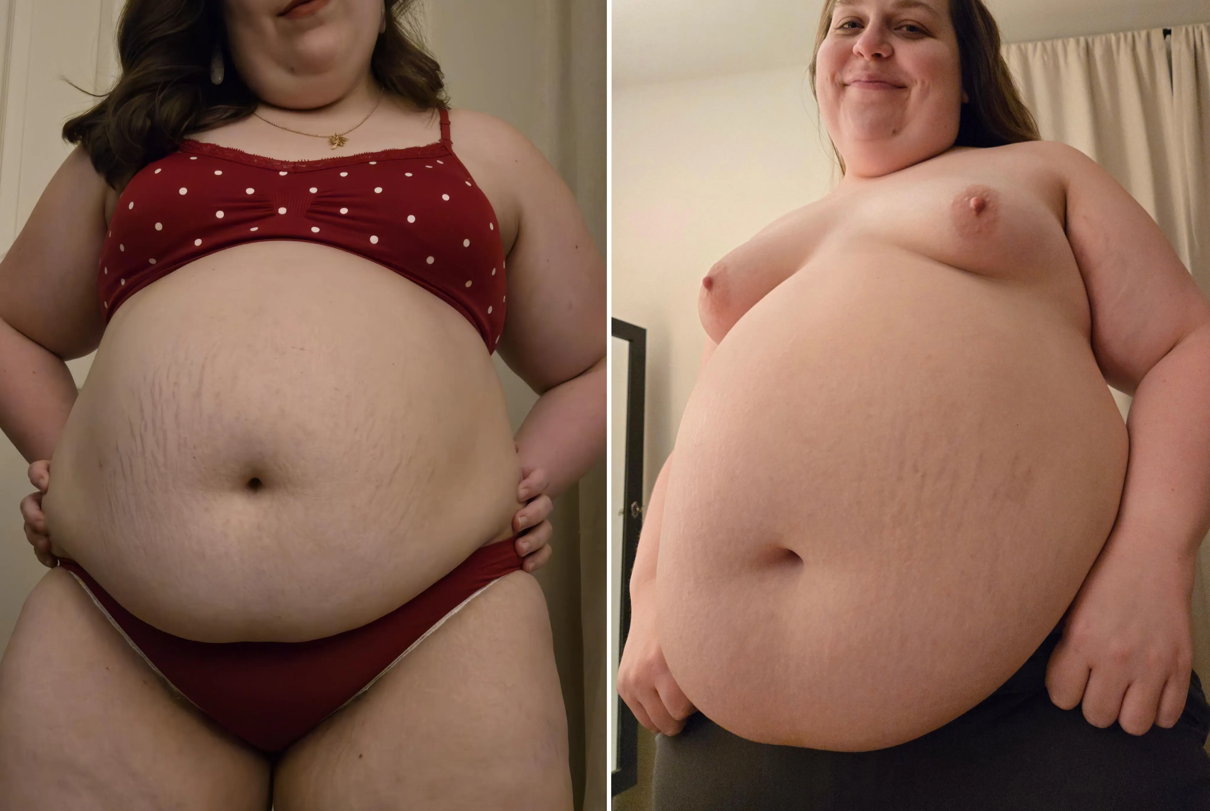 One year and 40 pounds later 🤯