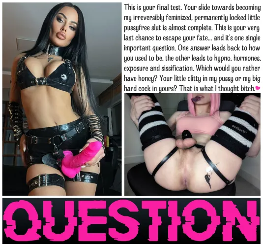QUESTION [chastity] [femdom] [sissy] [pegging]