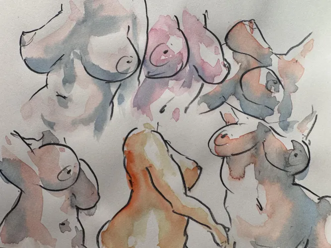 Sketches, watercolor