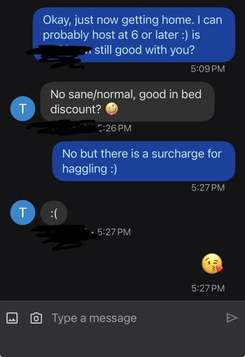 y’all wanna guess how sane/normal/good in bed this man is