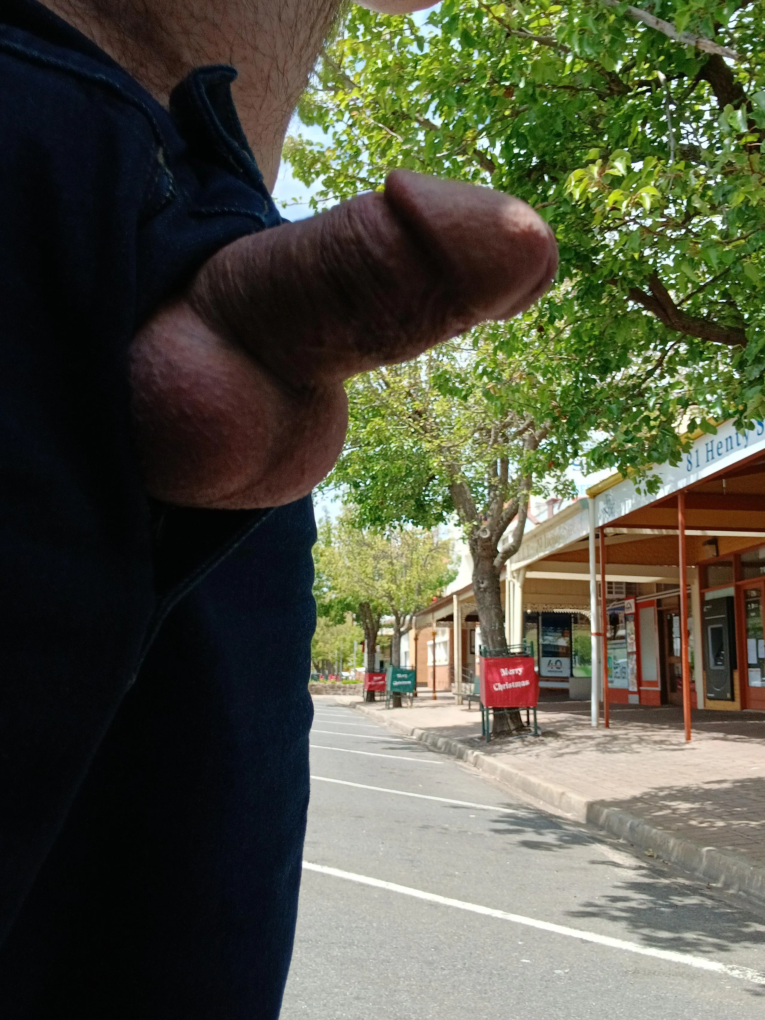 Horny and hard in Main Street. (58)