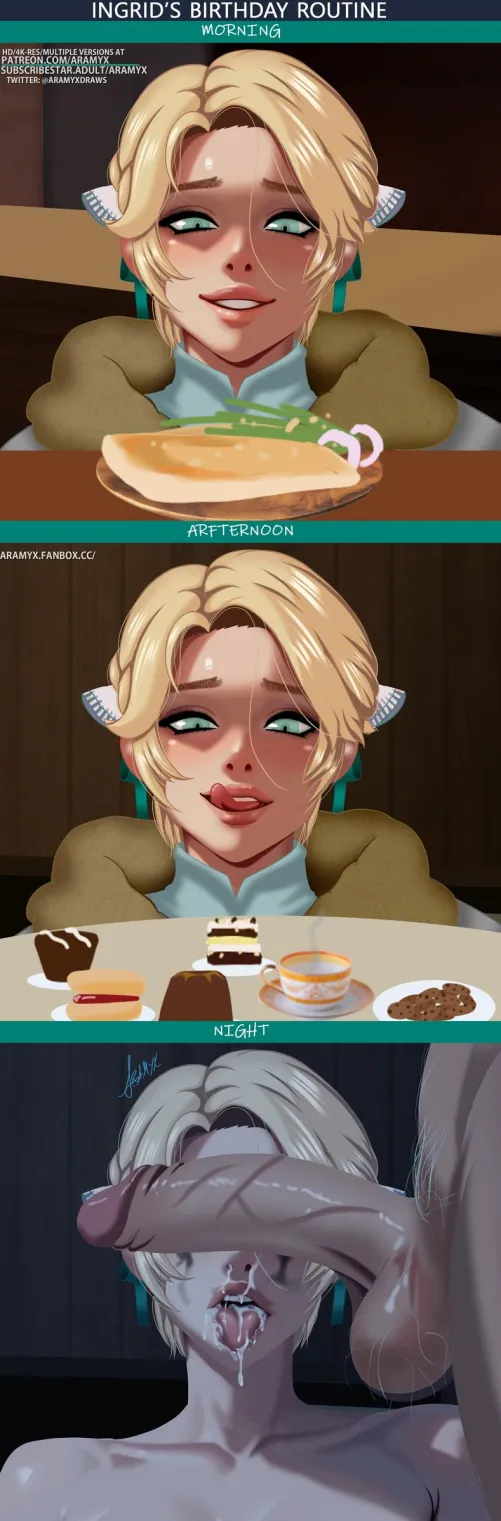 Ingrid's Birthday Schedule (@AramyxDraws)