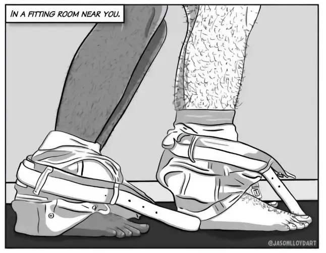 Part of green economy is sharing the same fitting room in order to save energy for lighting another