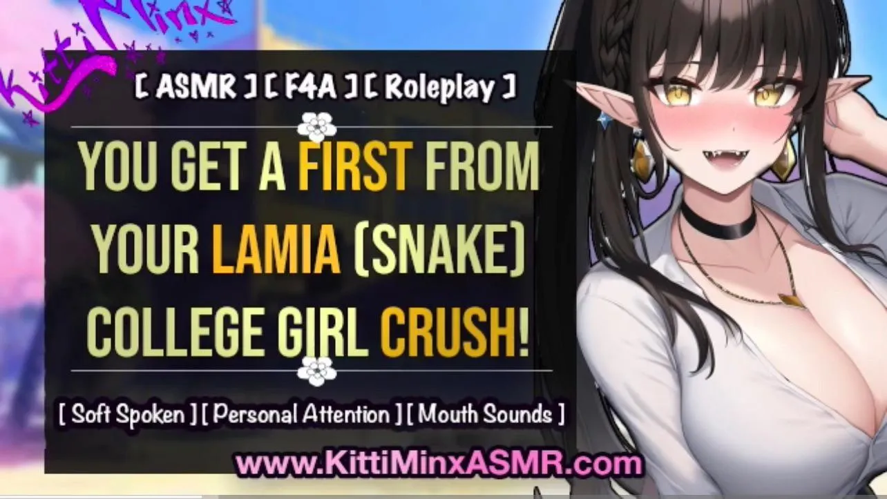 You Get A 1st From Your Lamia (Snake Girl) Crush! 🐍 💕 🎧 [ F4A ] { ASMR Audio Roleplay }g