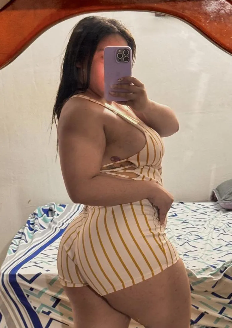 Barely wearing anything because my thick thighs complete the look