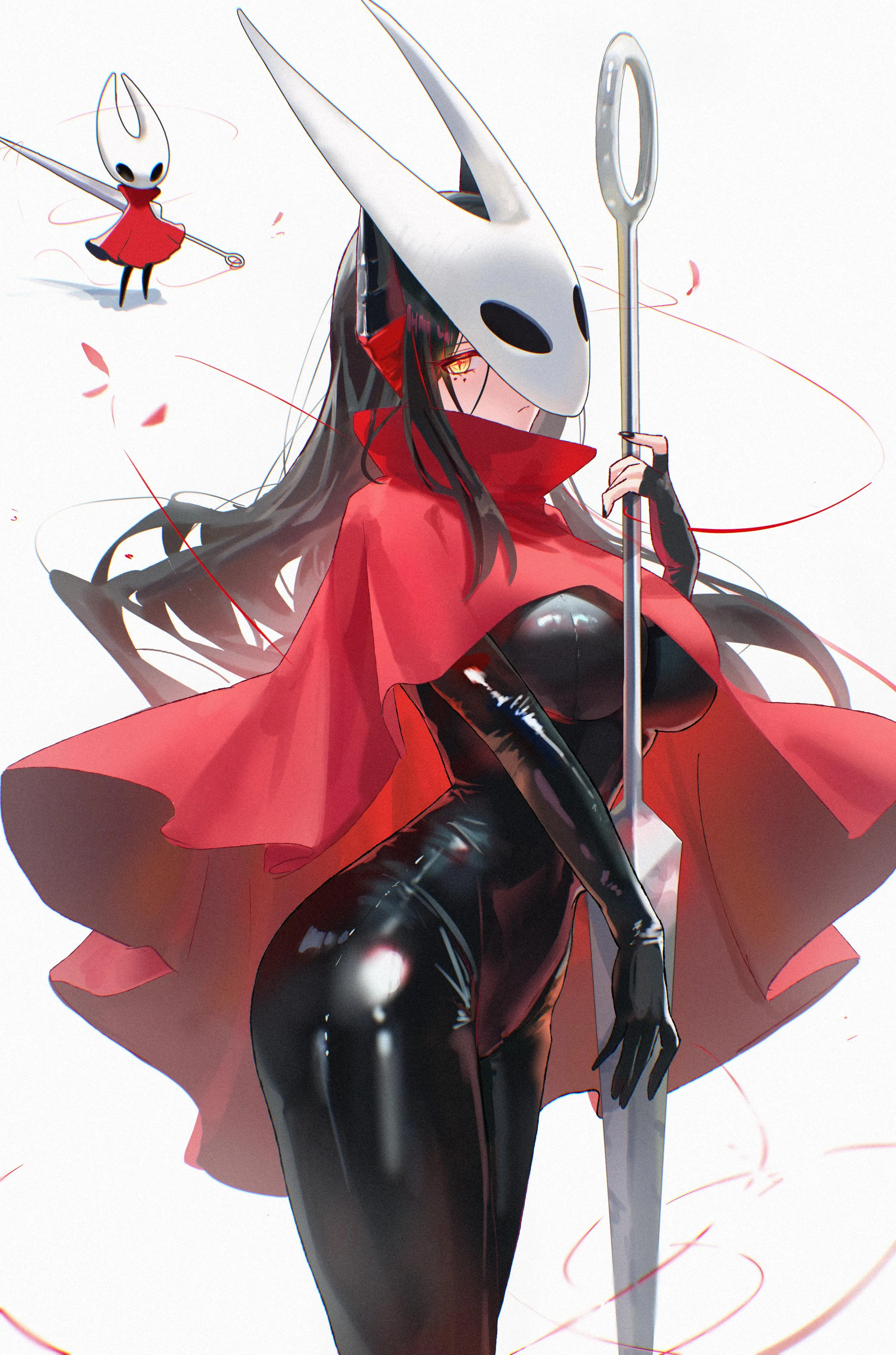 Character: ines (arknights)(hollow knight costume) -- Artist: uof