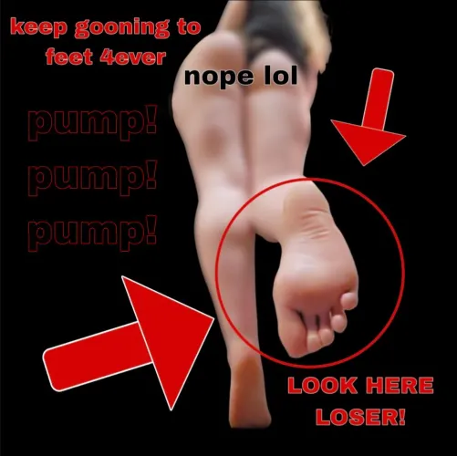 theres only one thing your pathetic self should be looking at and you know it