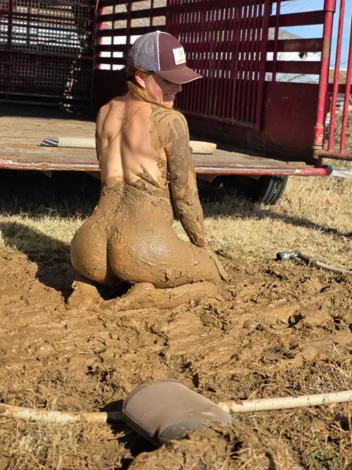 Clean up at the stock trailer