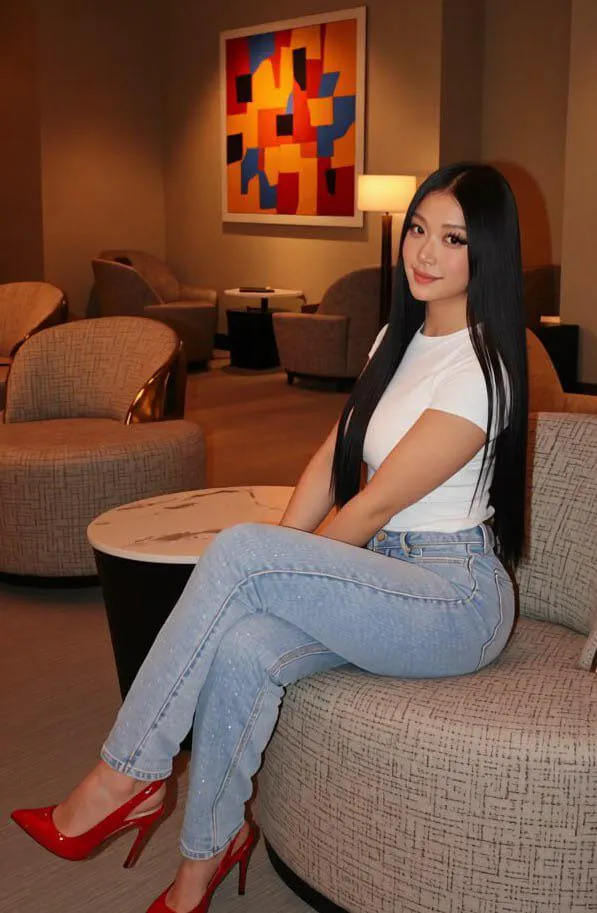 (F) Do I look like your weakness in these red heels?