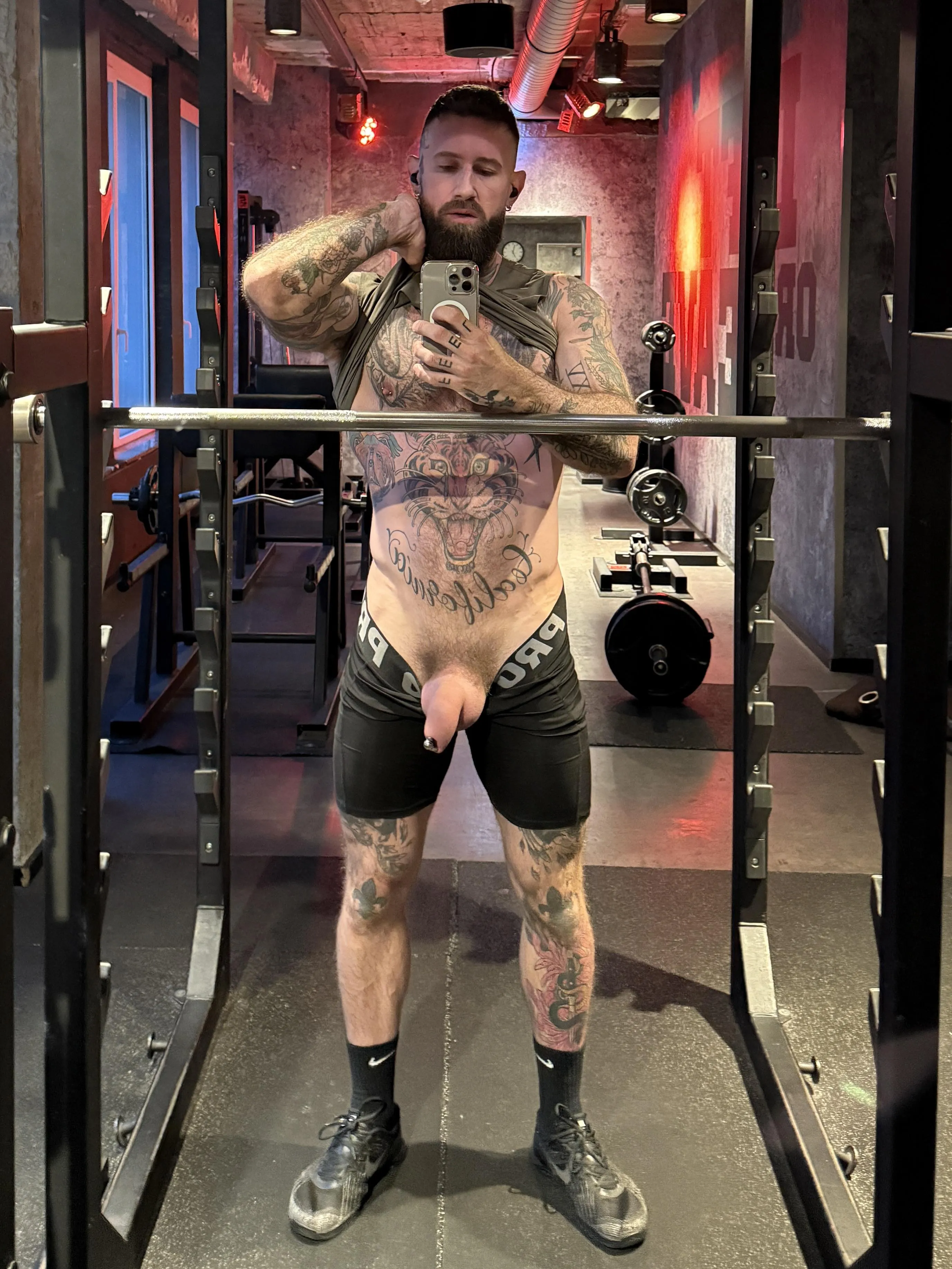Fat floppy gym cock