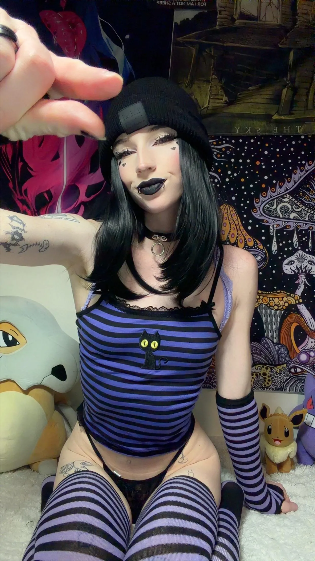 God you really think that pathetic little thing could satisfy me? Go lock it up until my throne is cleared, baby dick