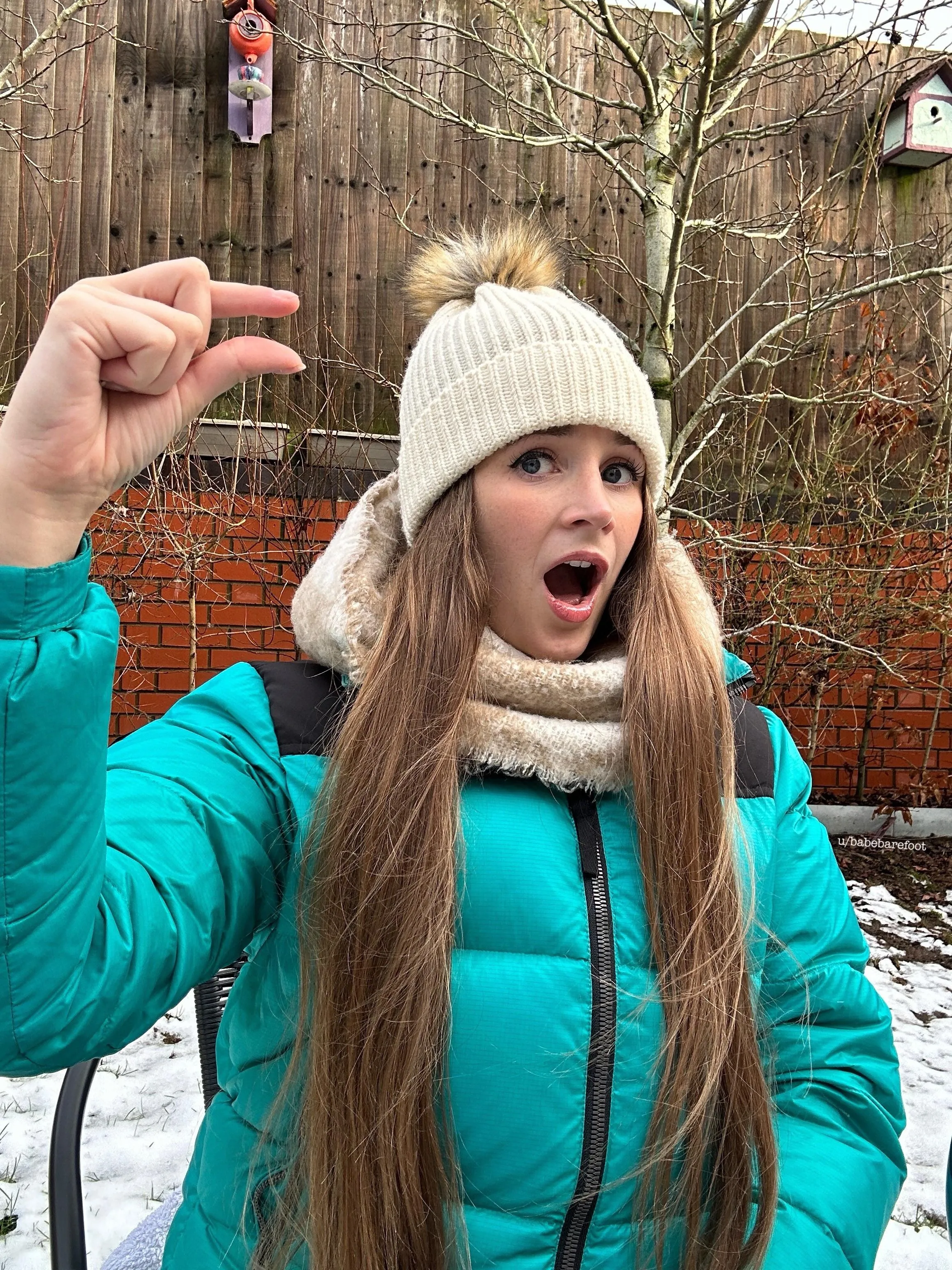 Just when I think it can’t look any smaller, I see it in the snow. That is microscopic.