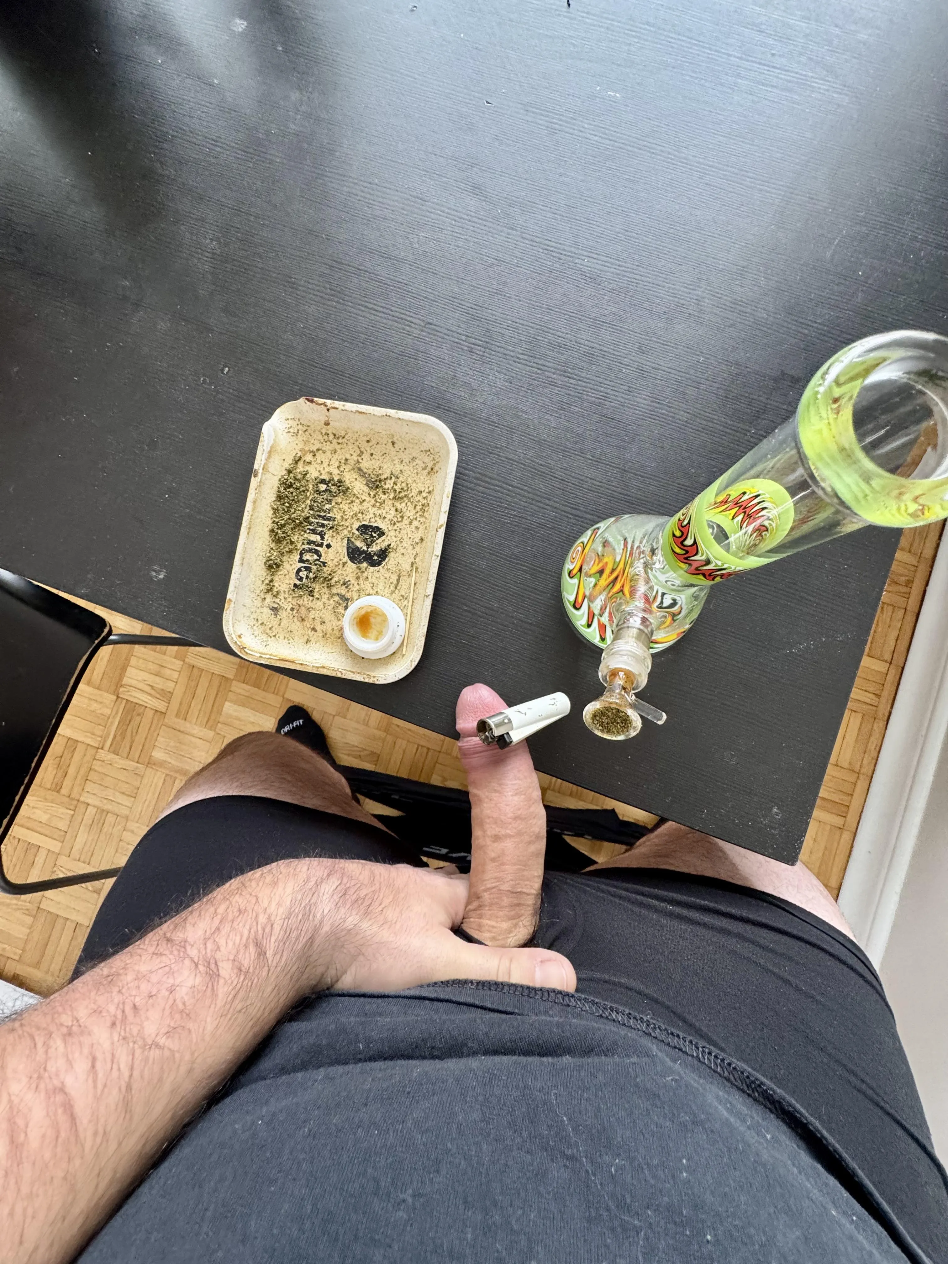 Thick, hard, horny, high, all of the above (m)