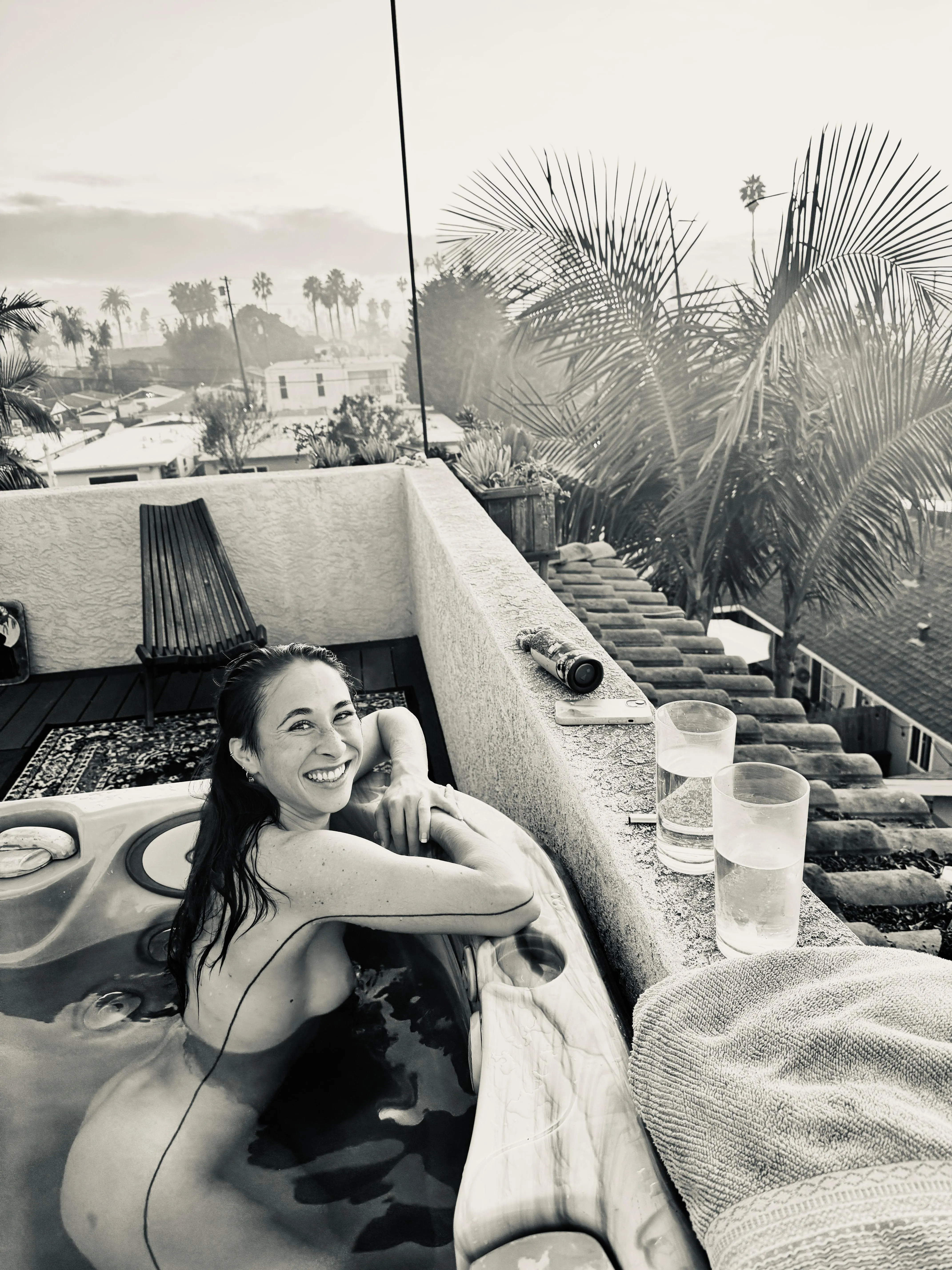 Just a little naked hot tub time in paradise!