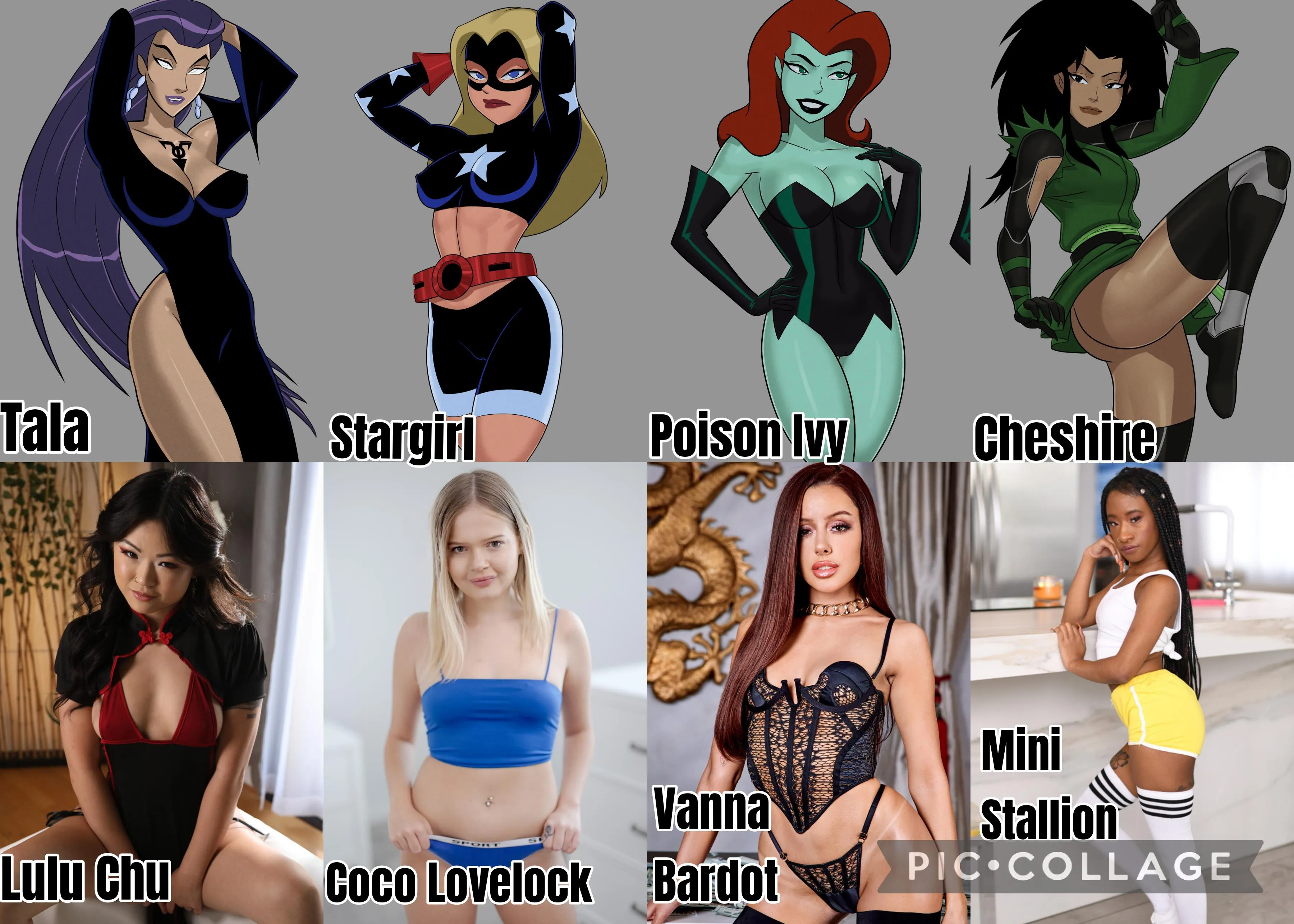 Pick ONE Pornstar and ONE Costume for her.