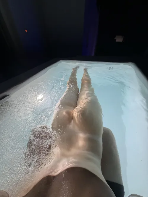 Wifey love the hot tub