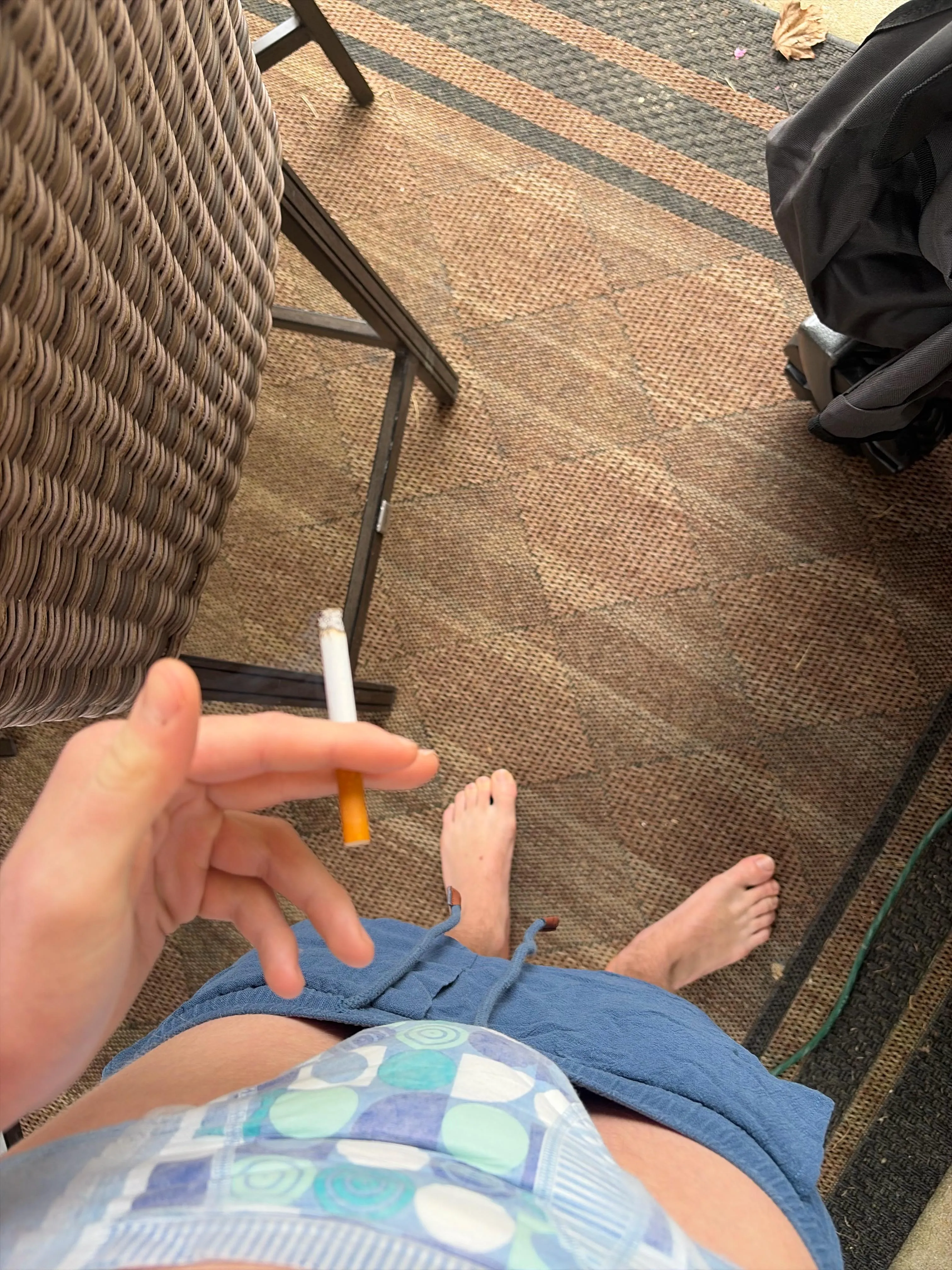 Smoking in my diaper. Naughty or not?