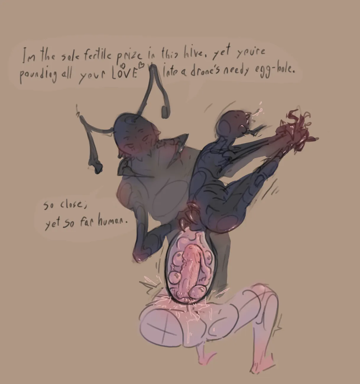 Ant Queen Using a Worker [mff] By: Me @SkinnedTeeth (OC)