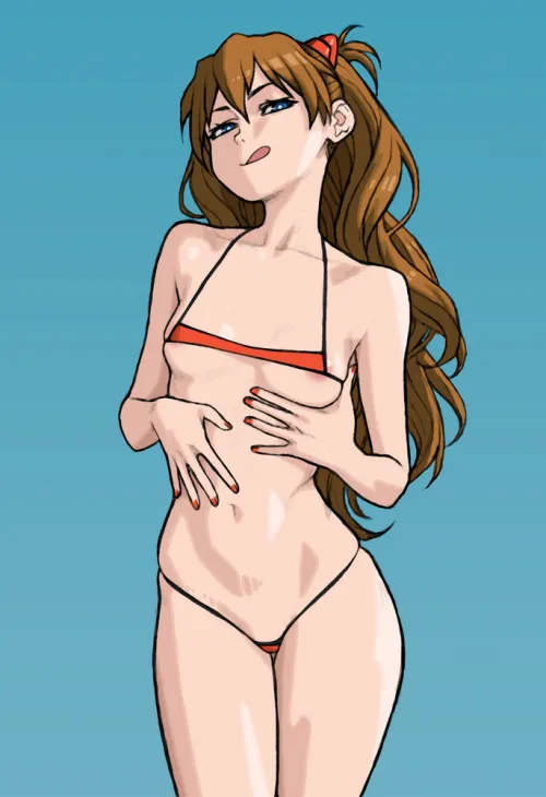 Asuka's bikini barely covering anything