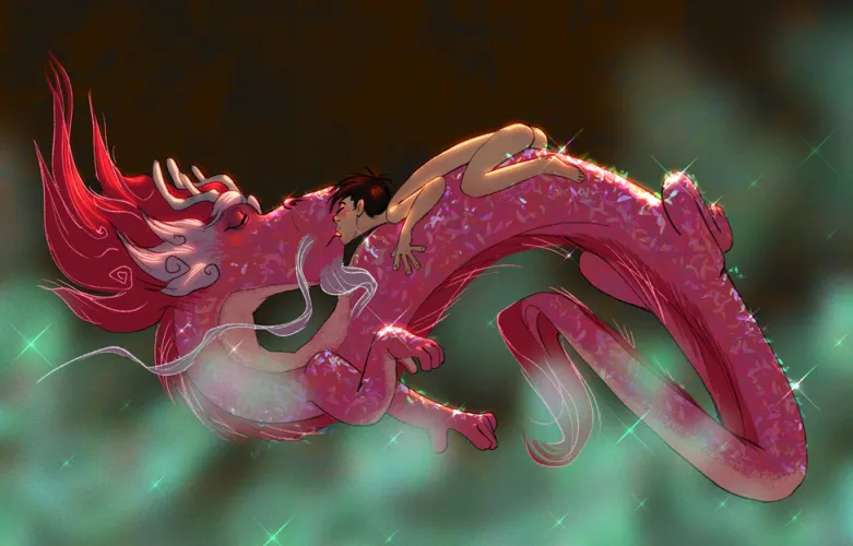 Pink magical dragon. Three wishes. I wished for him to take off my clothes, to fuck him, and to be his lover forever. (Wish Dragon) [M/M] (cseed)
