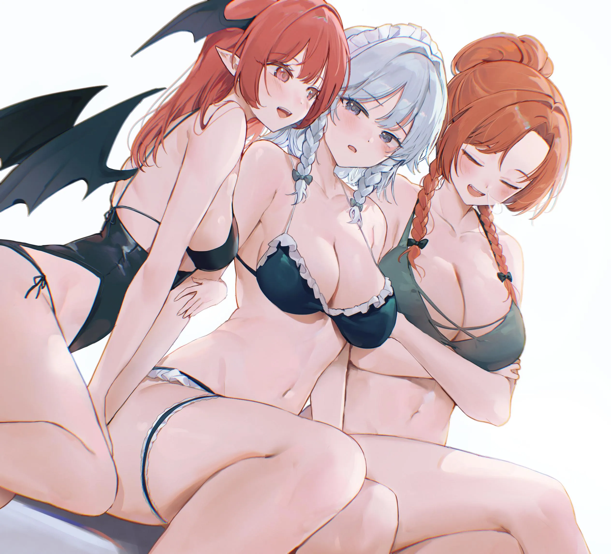 Swimsuit Koakuma, Sakuya and Meiling
