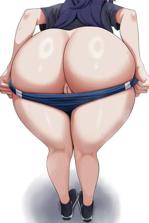 Yuuka showing off her 100kg assets (tyrzul)