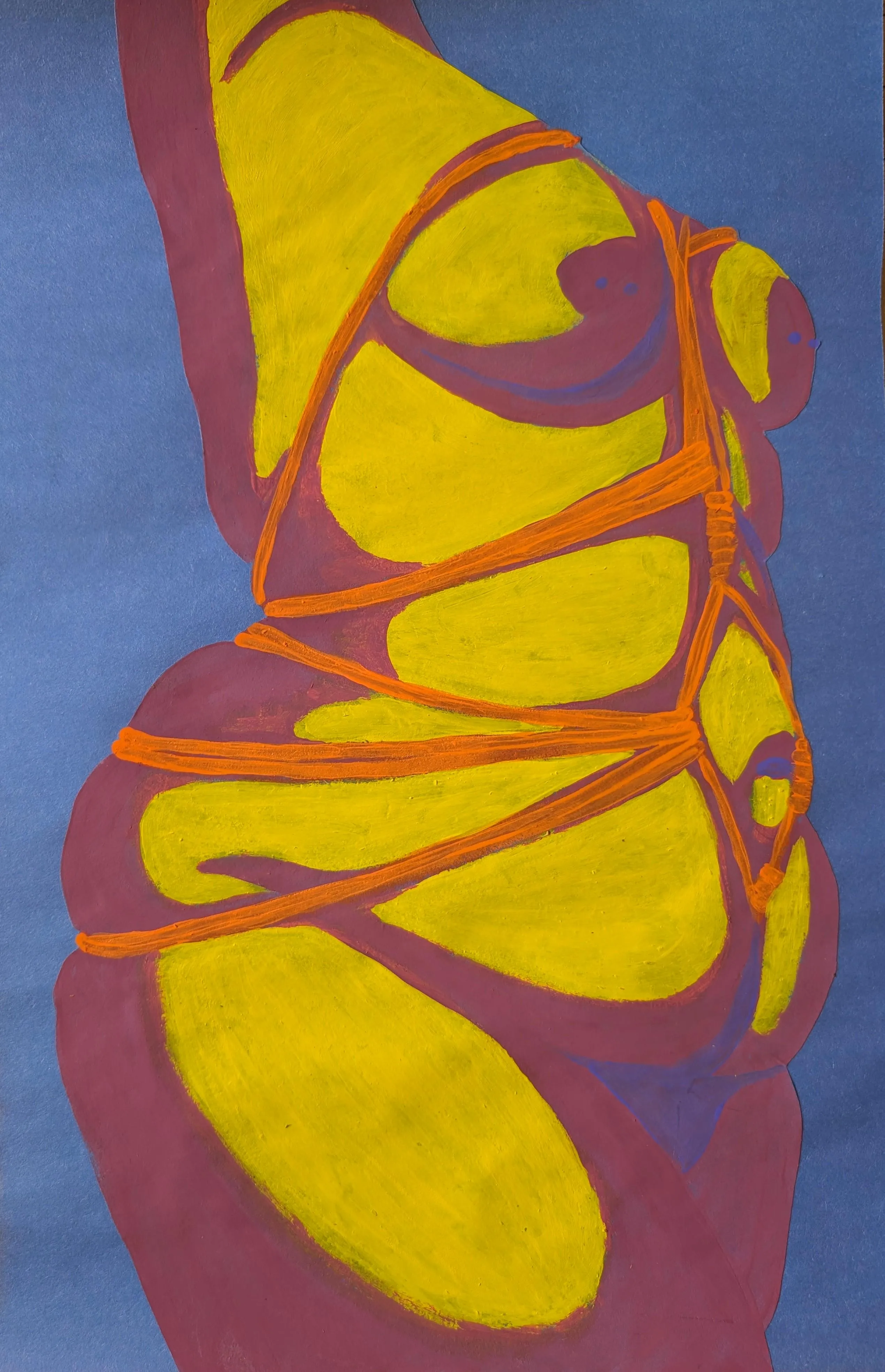 Acrylic paint on construction paper.