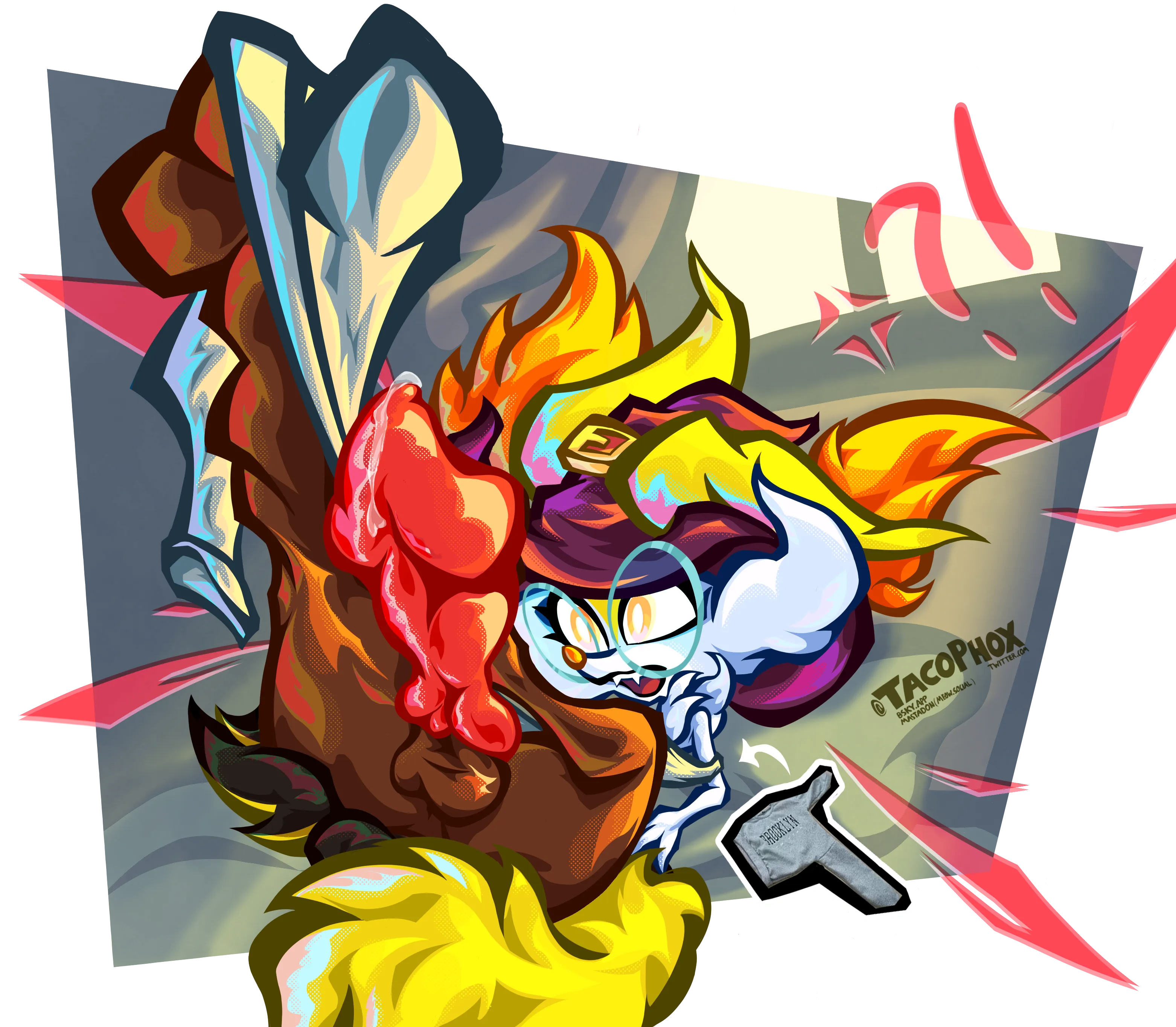 Braixen fumbles on a stupid sweater [M] (OC - TacoPhox)