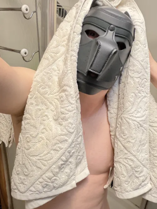 Pup is no longer stimky 🐶🚿🧼