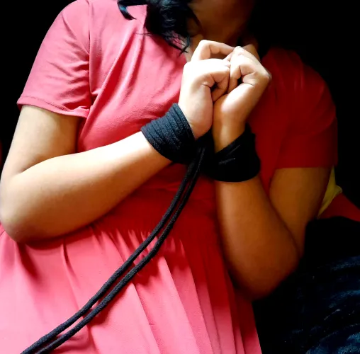 Puppy got tied up for the first time!!