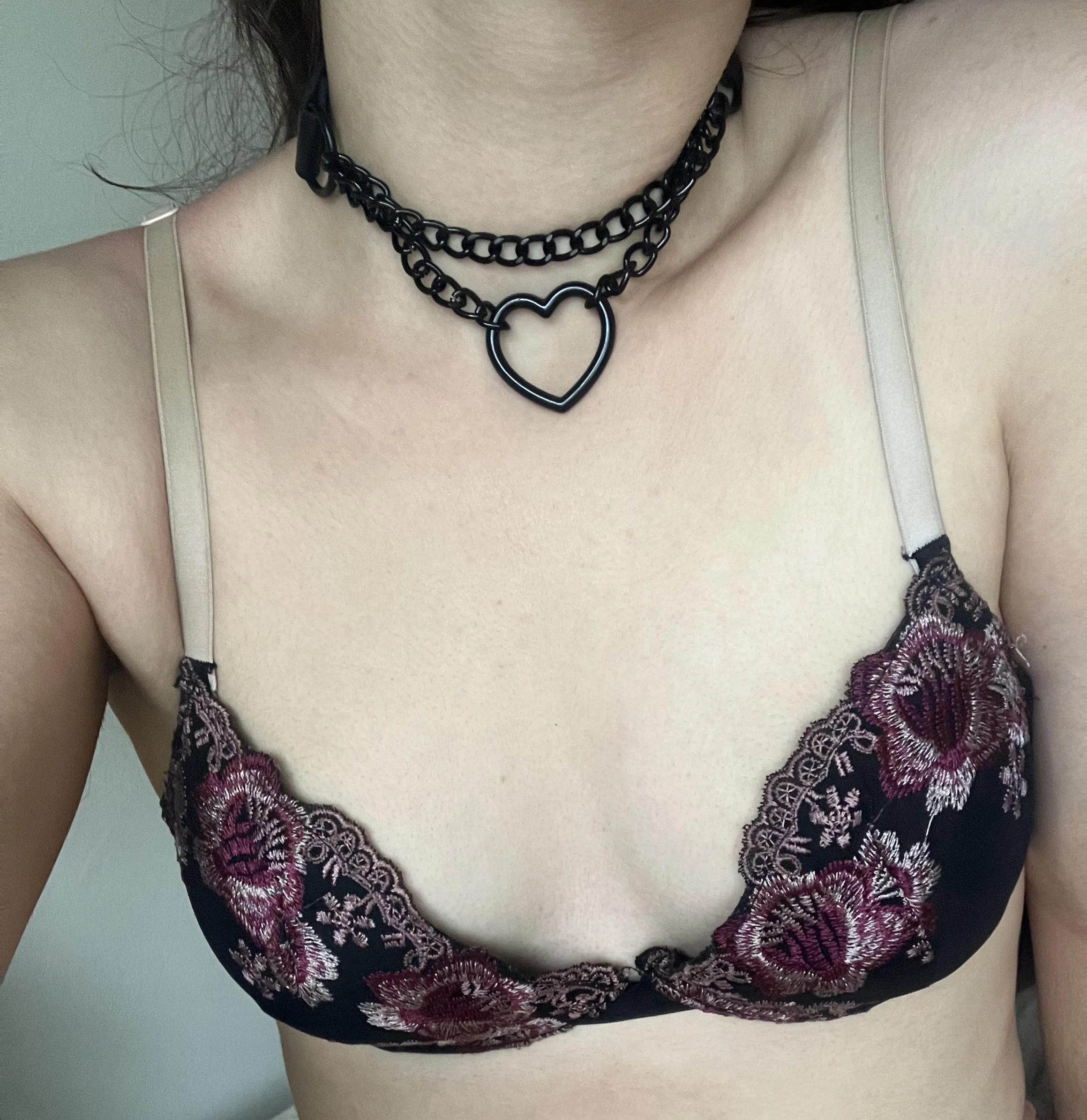little titties in a pretty bra