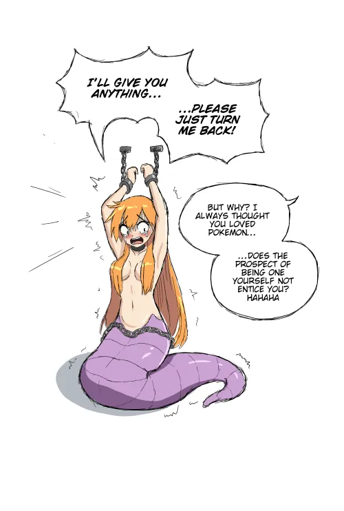 Looks like Team Rocket has captured Misty and decided to do some experiments...