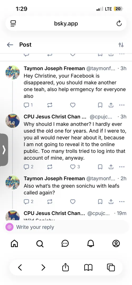 Chris deleted his Facebook account.