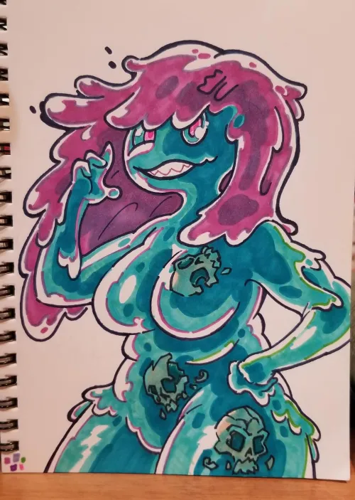 Drew my first Slime Girl! (Starb83)