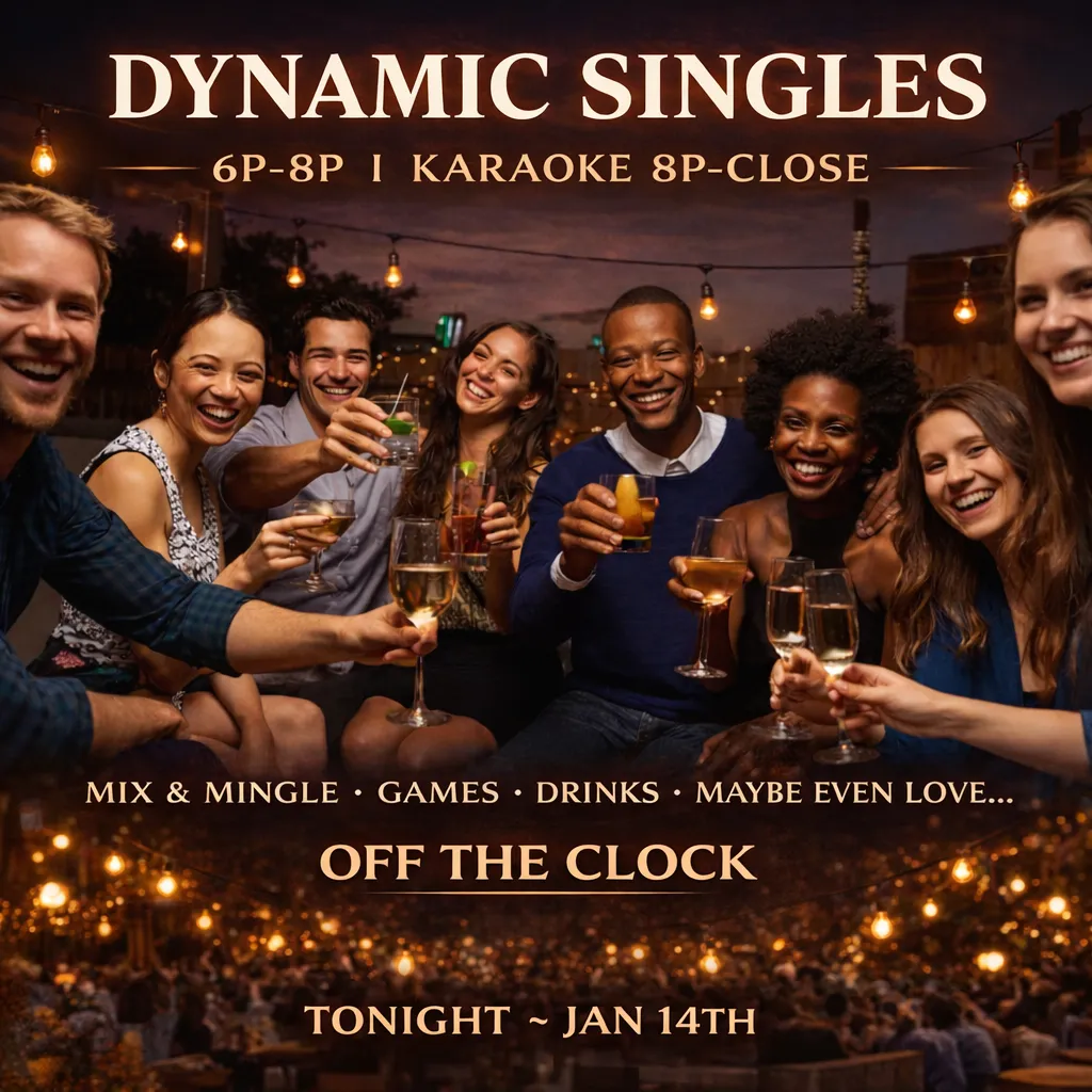 Hey you singles!! Or those that are in relationships that also date solo...our Dynamic Singles event is happening tonight, at Off the Clock in Meridian. Starts at 6p, goes till 8p...then everyone is invited to join in Karaoke starting at 8p. Will we see 