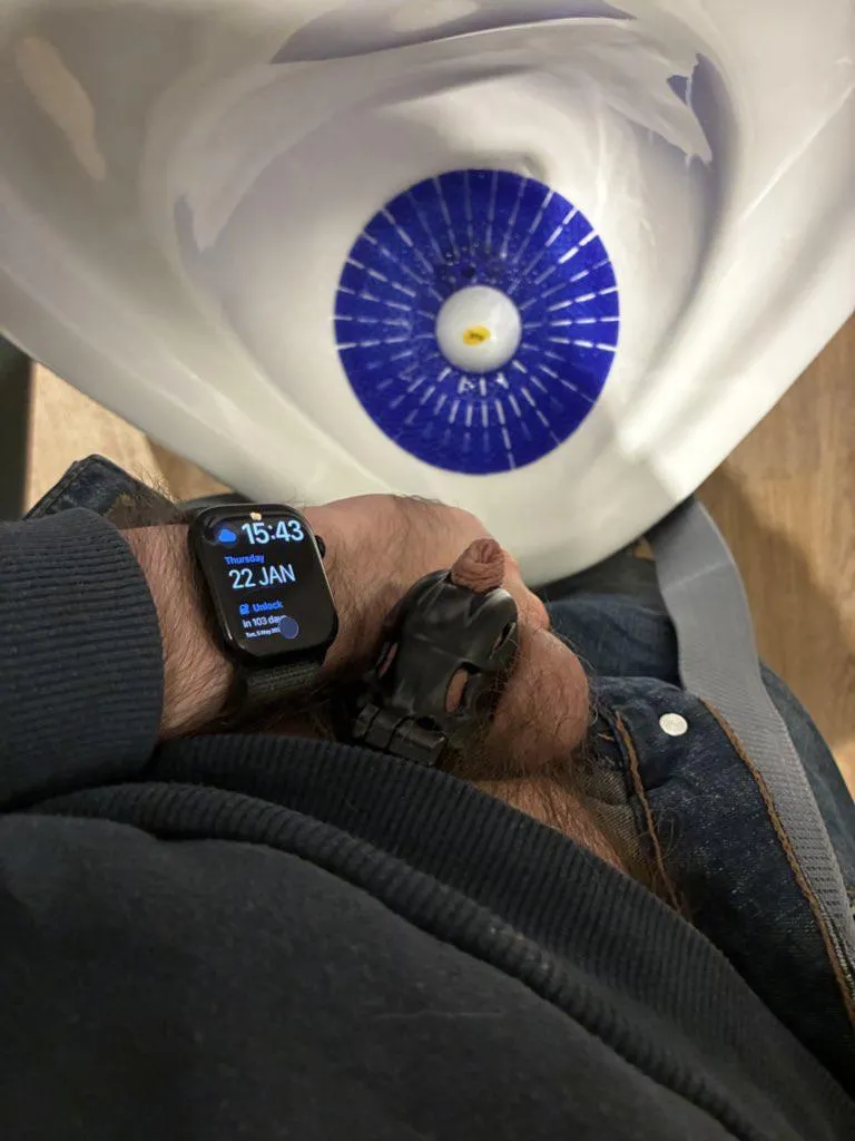 How do locked guys pee? Same way as everyone else.